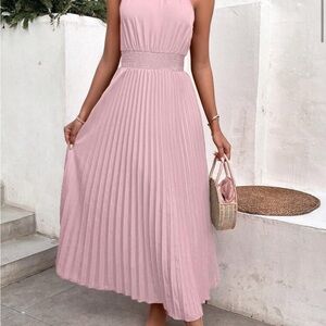 SHEIN Blush Pink Midi Dress